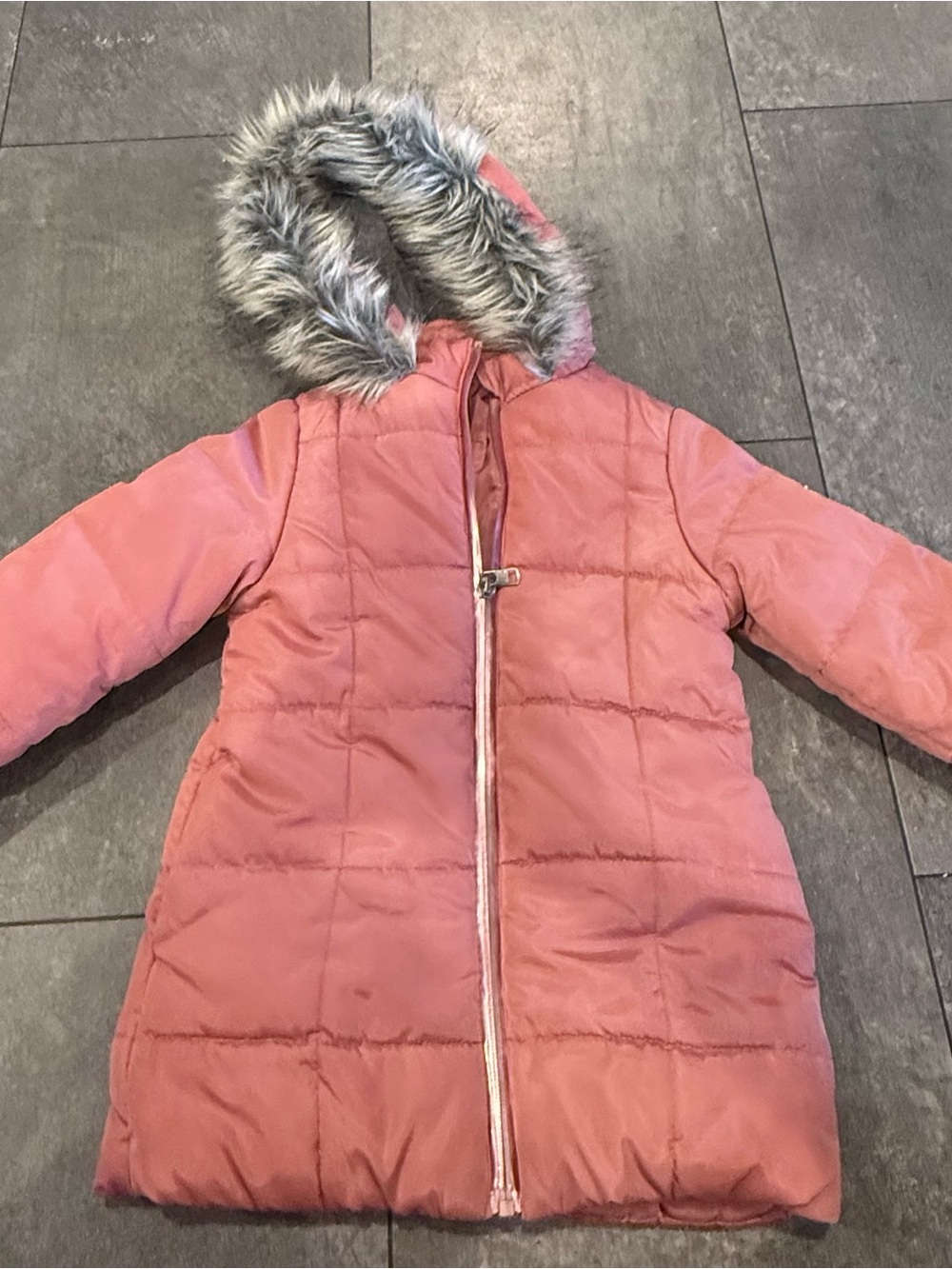 Calvin Klein 2T Pink Hooded Puffer Coat
